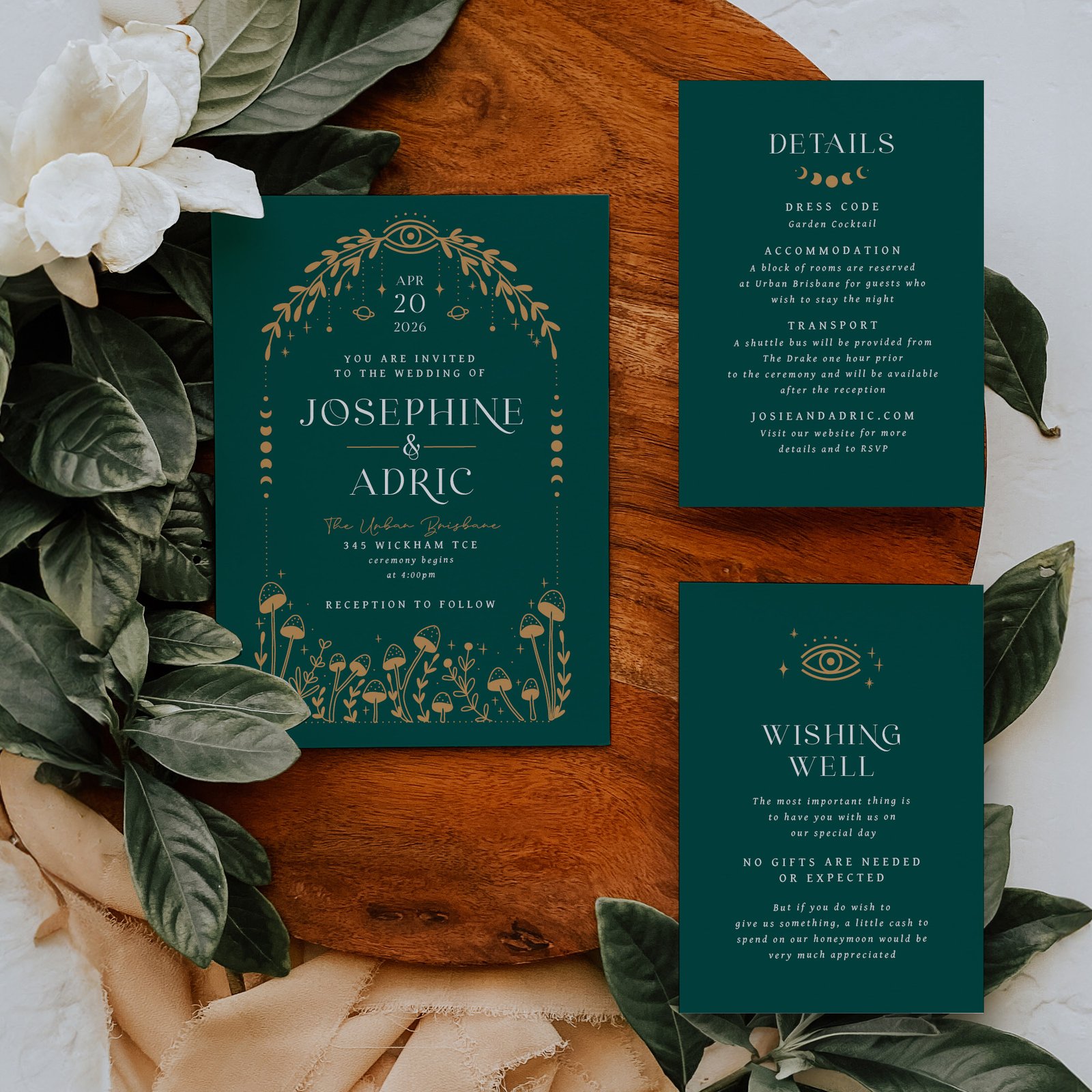 Australian Natives Wedding Invitation