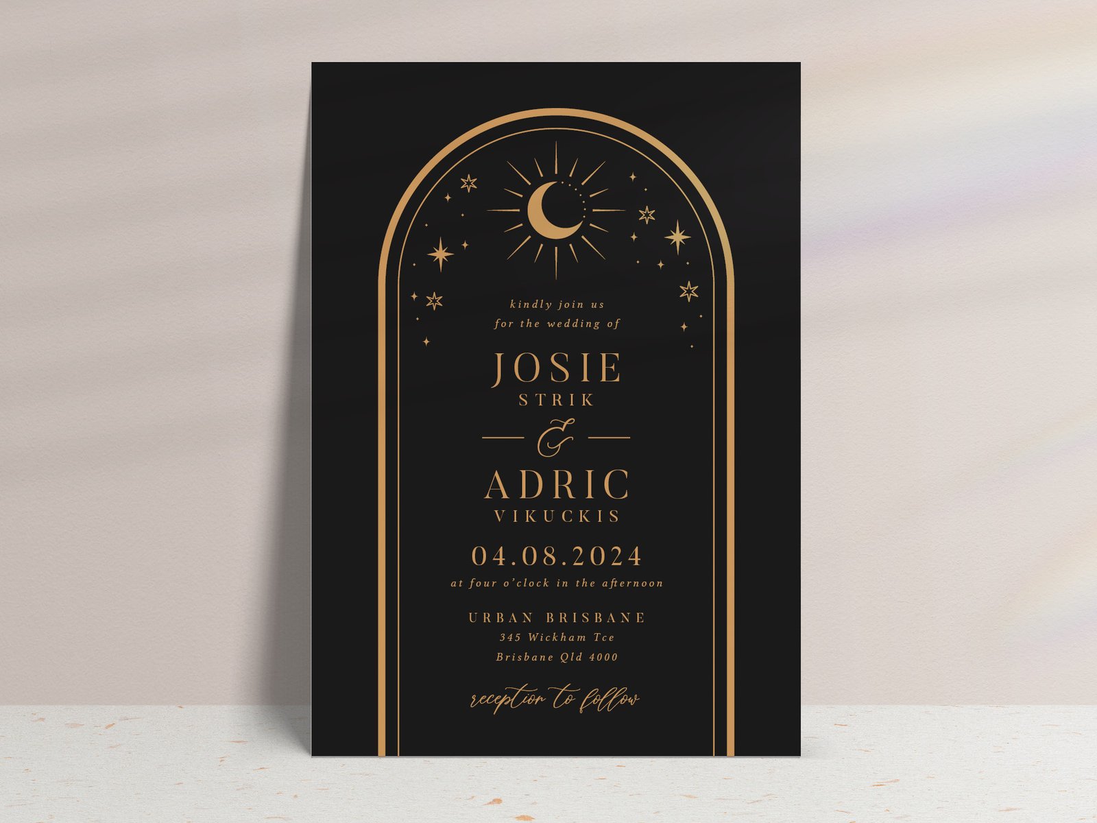 Eclipse Celestial Wedding Invitation