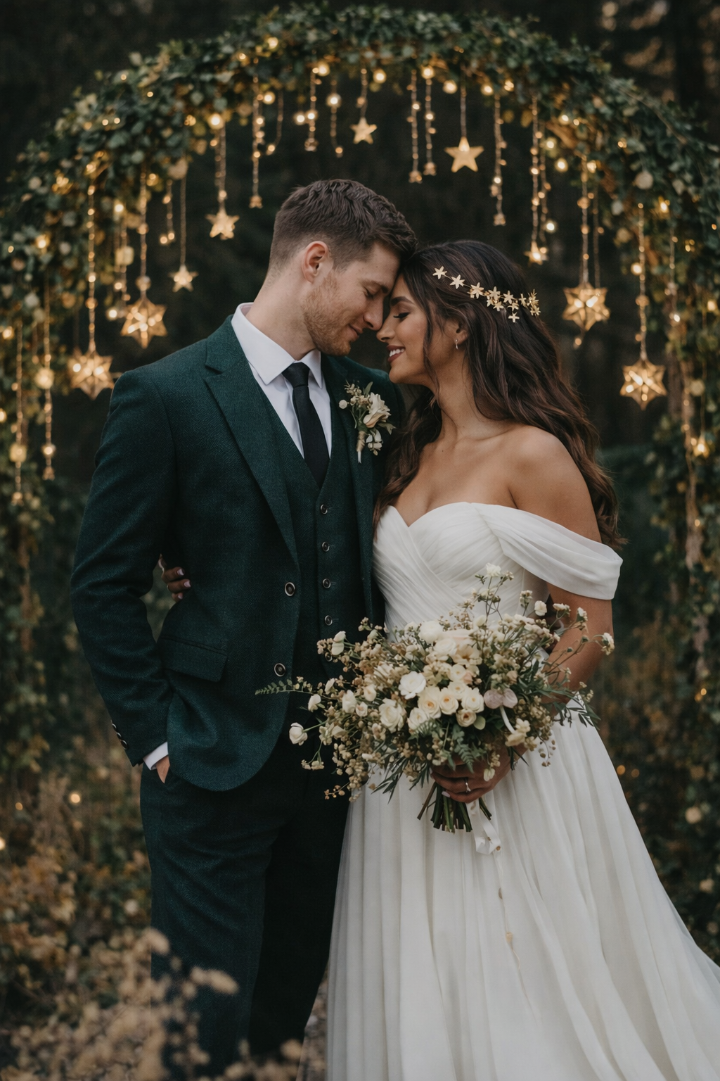 Emerald Woodland Celestial Wedding Inspiration