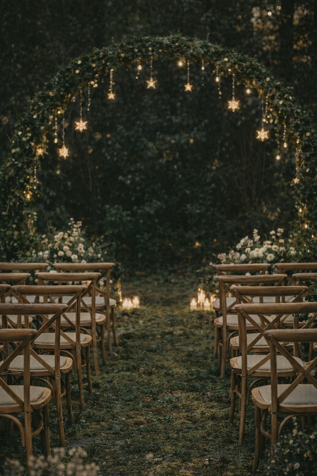 Emerald Woodland Celestial Wedding Ceremony