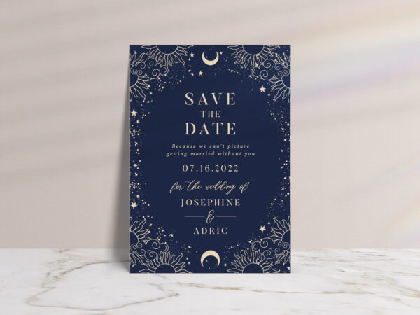 Celestial Save the Date Cards