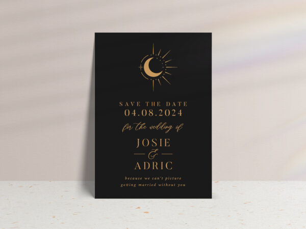 Eclipse Celestial Save the Date Cards