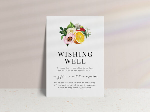 Vintage Fruit Wishing Well Cards