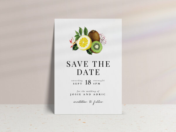 Vintage Fruit Save the Date Cards