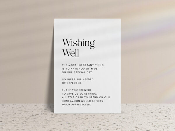 Elegant Minimalist Wishing Well Cards