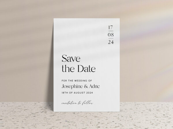 Elegant Minimalist Save The Date Cards